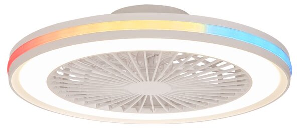 Mantra 7861 Gamer Big, ventilátor se svítidlem LED 60W RGBW, dálkový ovladač, bílá, průměr 55,6cm