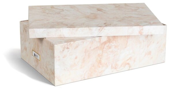 Béžové kartonové úložné boxy v sadě 3 ks s víkem 31x47x15,5 cm Inge Paper Laminate – Bigso