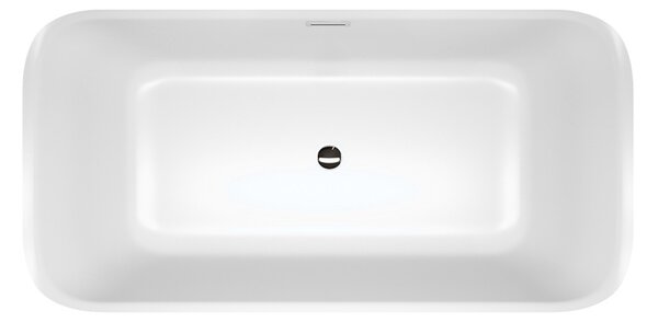 BPS-koupelny Volně stojící akrylátová vana VIANA 511B 160x80 bílá, odtokový komplet chrom