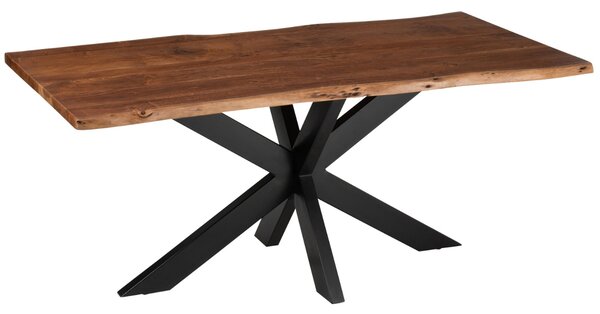 Hnědý akáciový jídelní stůl J-line Gary 180 x 90 cm