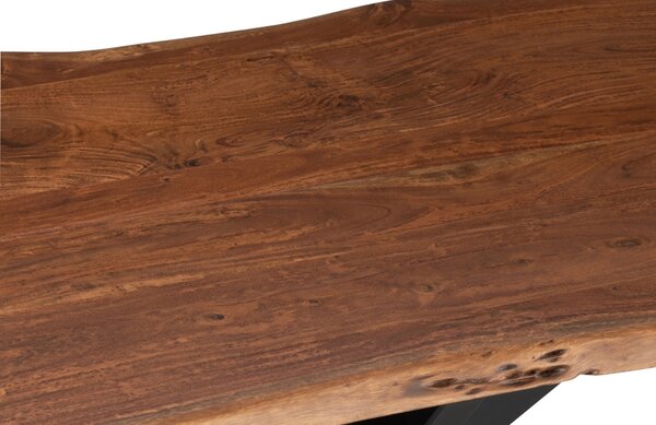 Hnědý akáciový jídelní stůl J-line Gary 180 x 90 cm