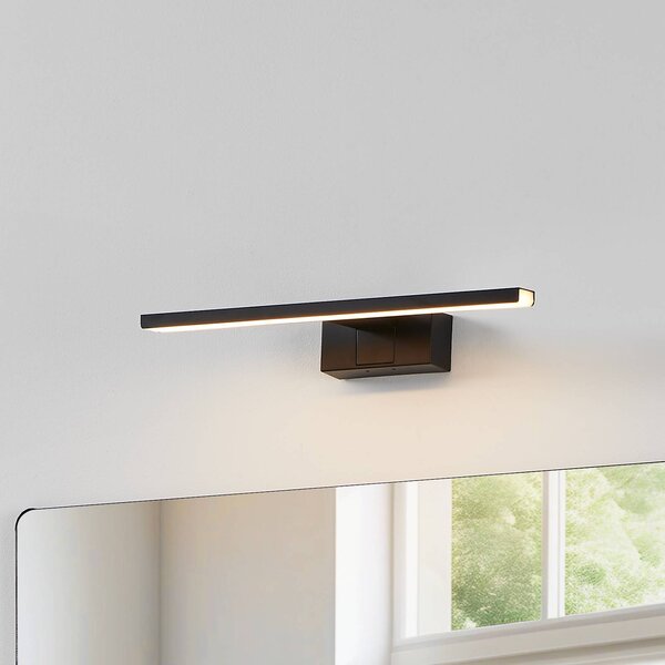 EGLO LED nástěnné světlo Conettilla, černé, šířka 40 cm, IP44,, Černá, Koupelna, Hliník, Moderní