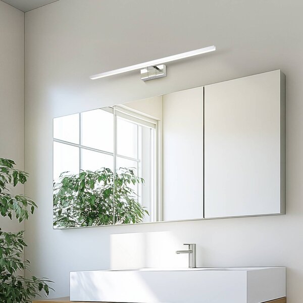 EGLO LED nástěnné světlo Conettilla, chromová, šířka 60 cm IP44, Chrom / stříbro, Koupelna, Hliník, Moderní