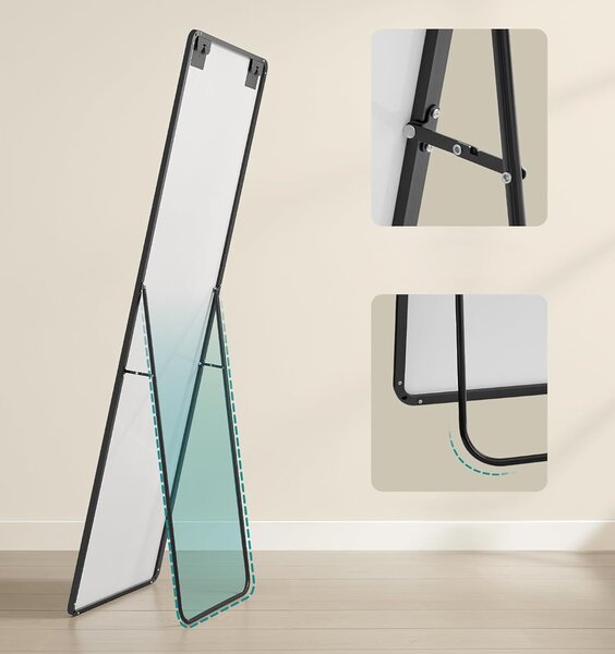 SONGMICS Volně stojící zrcadlo Bleer 160 cm černé II