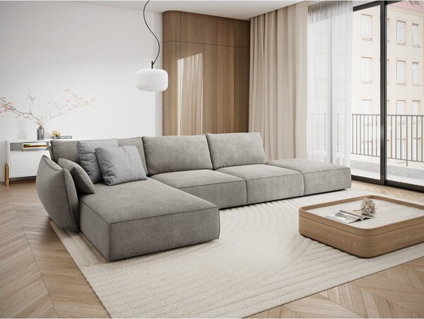 Světle šedá rohová pohovka (levý roh) Vanda – Mazzini Sofas