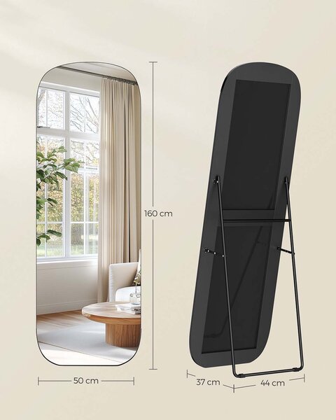 SONGMICS Volně stojící zrcadlo Bleer 160 cm černé