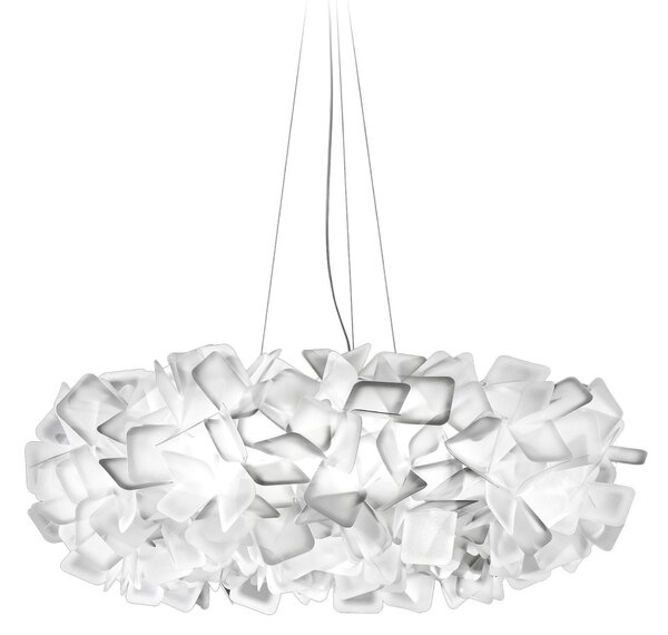 Slamp Clizia large, závěsné designové svítidlo z Opalflexu s bílým okrajem, 4x12W E27, prům. 78cm