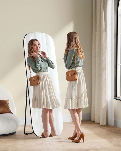 SONGMICS Volně stojící zrcadlo Bleer 160 cm černé