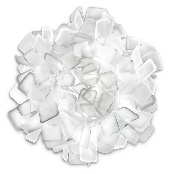 Slamp Clizia, stropní designové svítidlo z Opalflexu s bílým okrajem, 2x12W E27, prům. 53cm