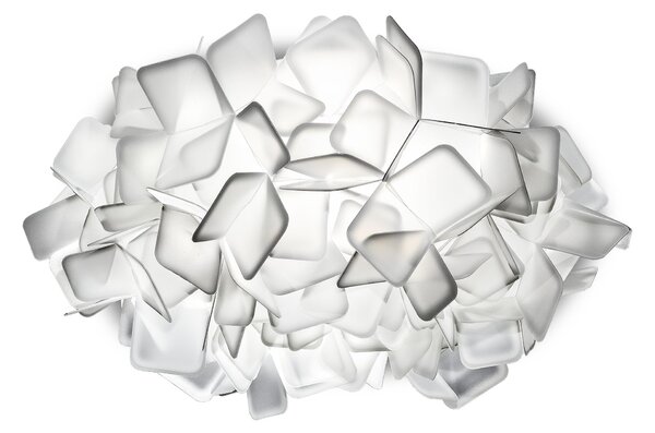 Slamp Clizia, stropní designové svítidlo z Opalflexu s bílým okrajem, 2x12W E27, prům. 53cm