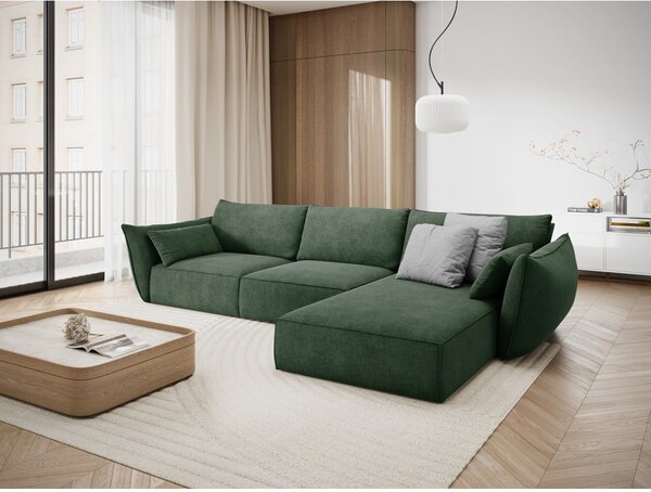 Tmavě zelená rohová pohovka (pravý roh) Vanda – Mazzini Sofas
