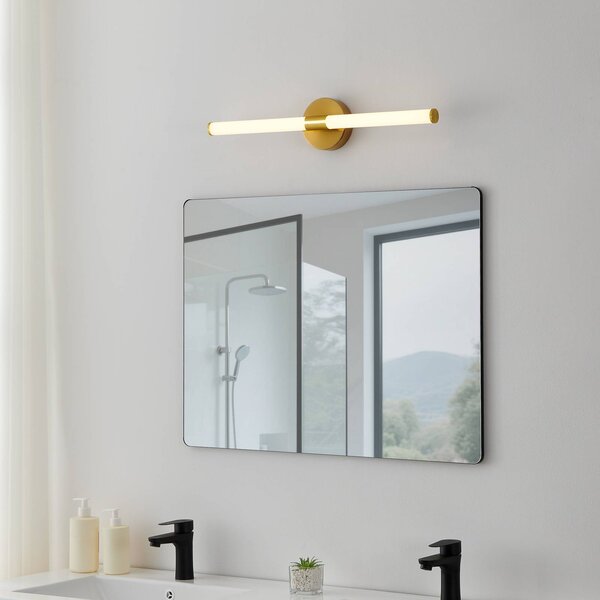 EGLO LED nástěnné světlo Ramola, mosazná barva, šířka 60 cm, IP44,, Mosaz / zlato, Koupelna, kov, Moderní