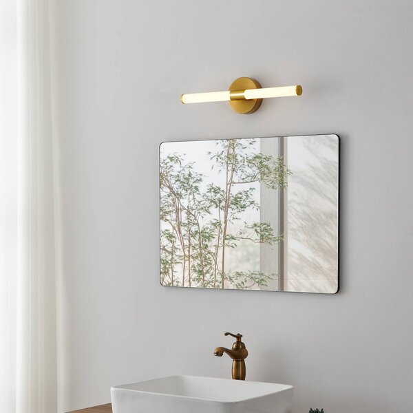 EGLO LED nástěnné světlo Ramola, mosazná barva, šířka 45 cm, IP44,, Mosaz / zlato, Koupelna, kov, Moderní