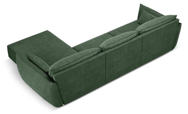 Tmavě zelená rohová pohovka (pravý roh) Vanda – Mazzini Sofas
