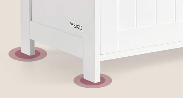 SONGMICS Koupelnová skříňka Vasagle Toly 100 cm s nabíjecí stanicí bílá