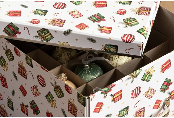 Kartonový úložný box s víkem/dekorativní 37x50x15 cm Engla Christmas Storage – Bigso