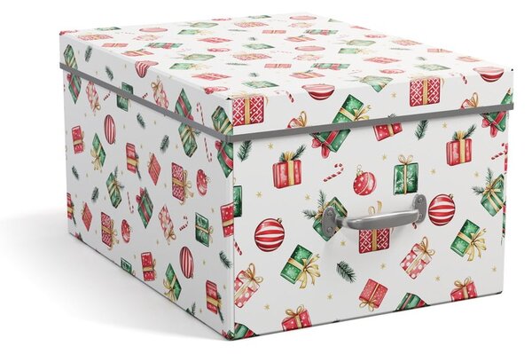 Kartonový úložný box s víkem/dekorativní 37x50x15 cm Engla Christmas Storage – Bigso