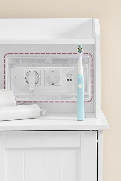 SONGMICS Koupelnová skříňka Vasagle Toly 100 cm s nabíjecí stanicí bílá