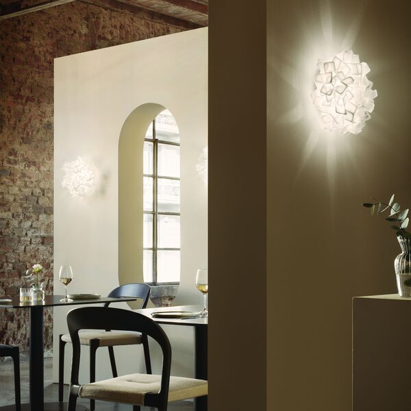SLAMP CLICS00WHT00000000EU Clizia Opal Mini, stropní designové svítidlo, 2x6W E14, prům. 32cm