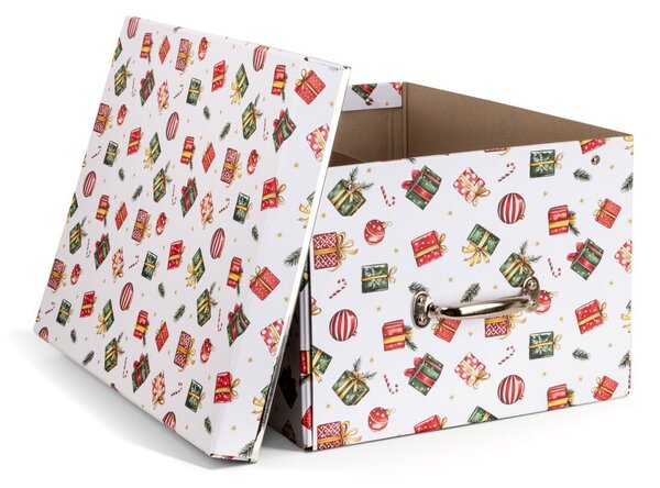 Kartonový úložný box s víkem/dekorativní 37x50x15 cm Engla Christmas Storage – Bigso