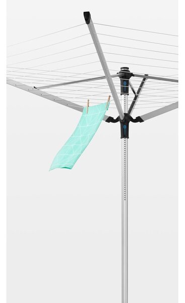 Venkovní sušák na prádlo ve stříbrné barvě 50 m Lift-o-Matic Advance – Brabantia