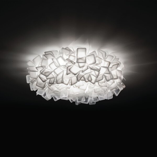 SLAMP CLICL00WHT00000000EU Clizia Opal Large, bílé stropní designové svítidlo, 3x12W E27, prům. 78cm