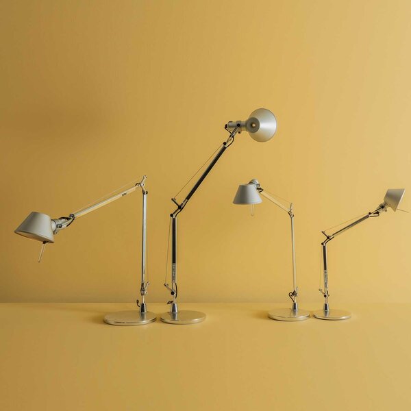 Artemide 27TOL Tolomeo Tavolo, hliníková stolní lampa s vypínačem, 1x10W LED E27, 78+64cm