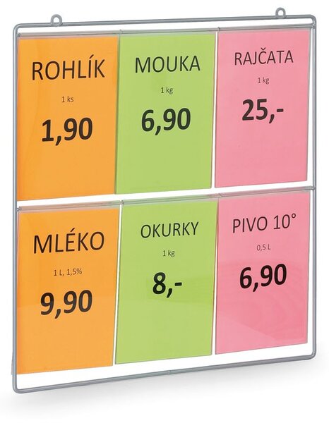 Kapsy na letáky do výloh 6x A4