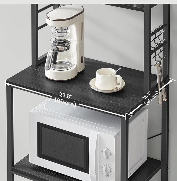 SONGMICS Kuchyňský regál Vasagle Vogues 60 cm černý