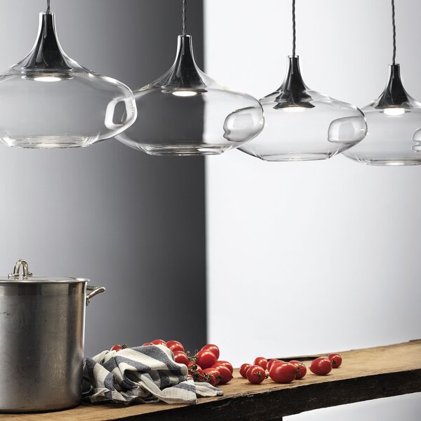 Lodes 15416 4627 Nostalgia medium glossy bronze, bronzové sklo/černý závěs, 7W LED 2700K, prům. 20cm