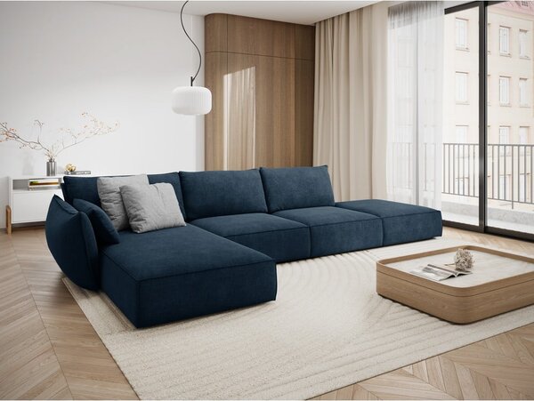Tmavě modrá rohová pohovka (levý roh) Vanda – Mazzini Sofas