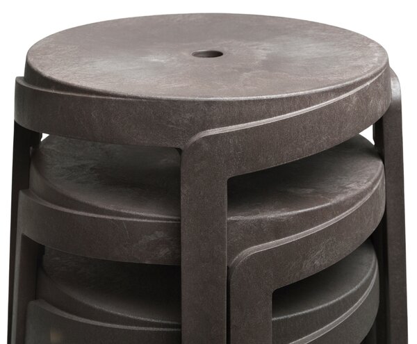 Nardi Hnědá plastová zahradní stolička Stack Mini 36,5 cm