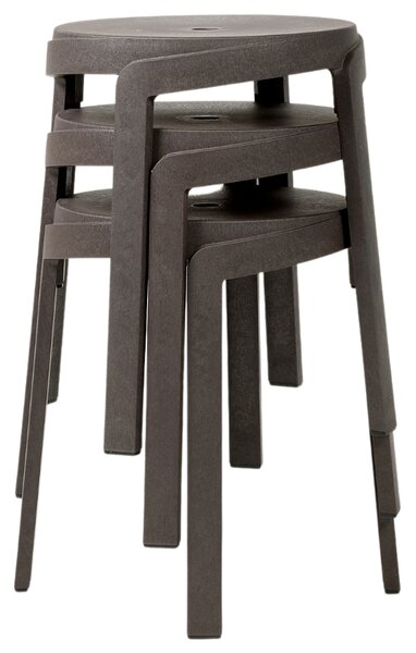 Nardi Hnědá plastová zahradní stolička Stack Mini 36,5 cm