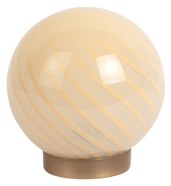 Světle žlutá stolní lampa se skleněným stínidlem (výška 17 cm) Summer Globe – Leitmotiv