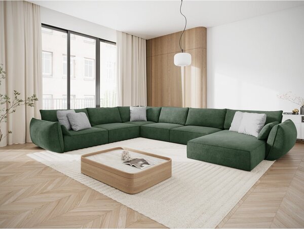 Tmavě zelená rohová pohovka (levý roh) Vanda – Mazzini Sofas