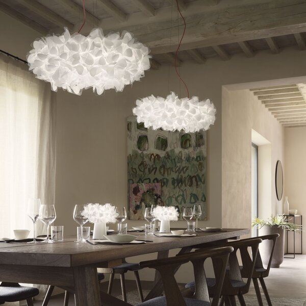 Slamp Clizia Mama Non Mama, designové svítidlo s červeným kabelem, 2x12W E27, prům. 53cm