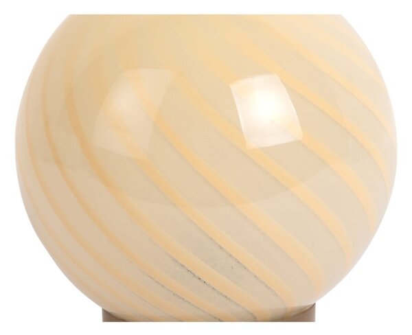 Světle žlutá stolní lampa se skleněným stínidlem (výška 17 cm) Summer Globe – Leitmotiv