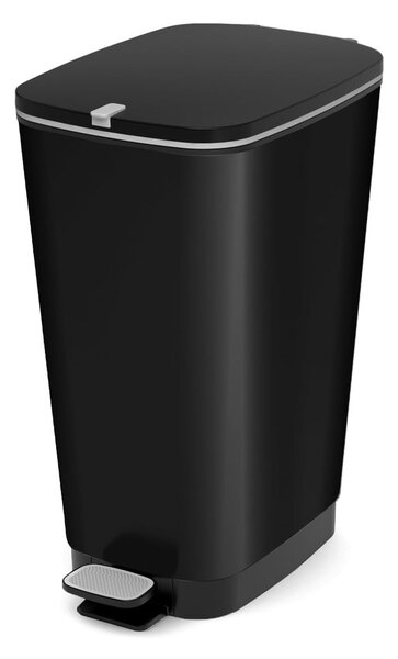 Matně černý nášlapný plastový odpadkový koš 45 l Chic Bin – KIS