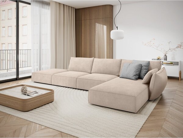 Béžová rohová pohovka (pravý roh) Vanda – Mazzini Sofas