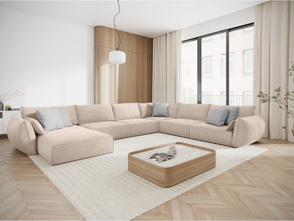 Béžová rohová pohovka (pravý roh) Vanda – Mazzini Sofas