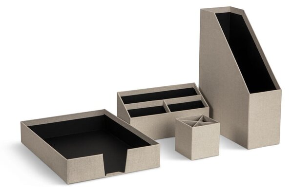 Kartonové organizéry v sadě 4 ks Hugo Canvas Paper Laminate – Bigso