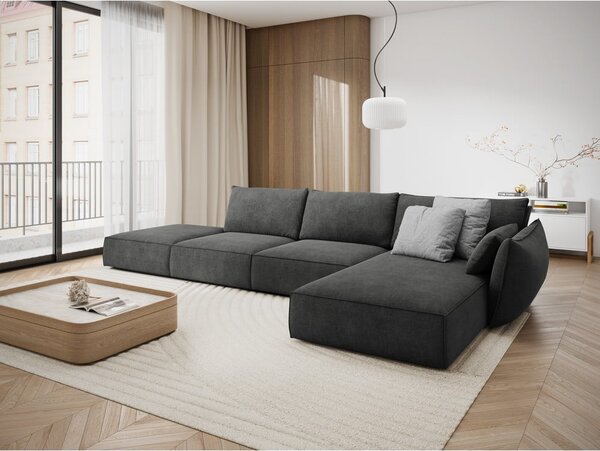 Šedá rohová pohovka (pravý roh) Vanda – Mazzini Sofas