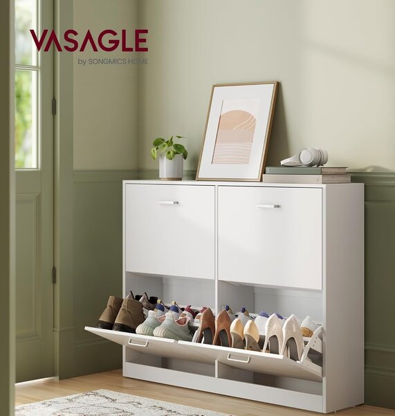 SONGMICS Výklopný botník Vasagle Klein 105,5 cm bílý
