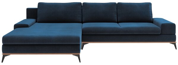 -25 % Dny MOMENTI– Windsor & Co Sametová rozkládací pohovka Astre 315 cm, levá