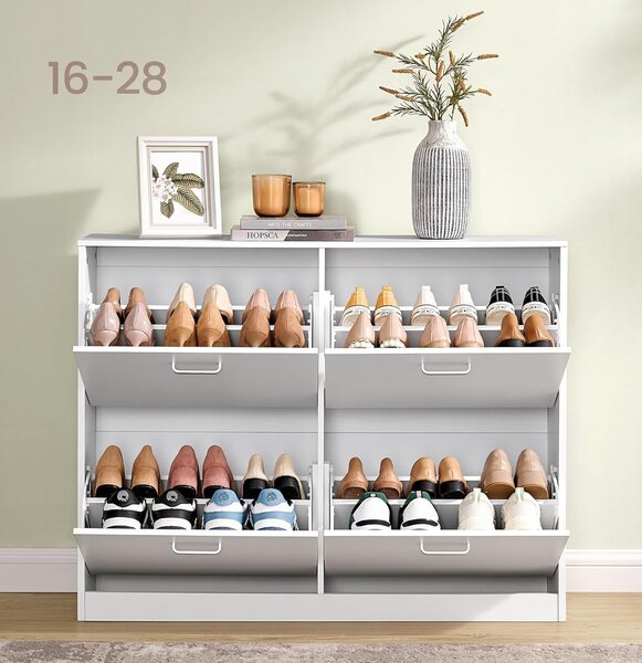 SONGMICS Výklopný botník Vasagle Klein 105,5 cm bílý