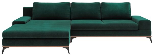 -25 % Dny MOMENTI– Windsor & Co Sametová rozkládací pohovka Astre 315 cm, levá