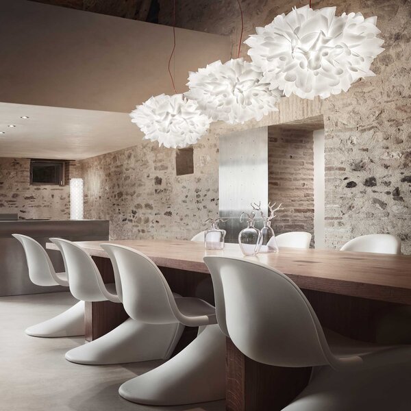 SLAMP VELSL00FLG01R00000EU Veli Foliage Large, závěsné designové svítidlo s červeným kabelem, 4x12W E27, prům. 55cm