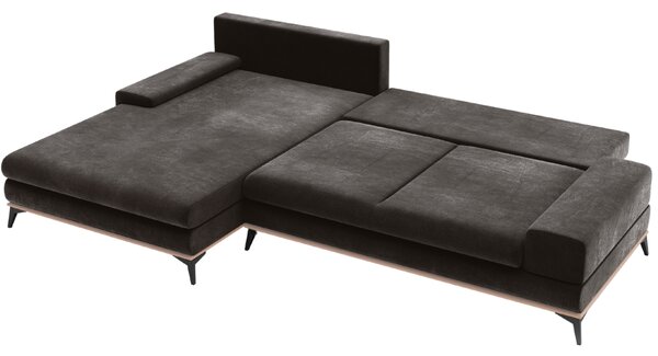 -25 % Dny MOMENTI– Windsor & Co Sametová rozkládací pohovka Astre 315 cm, levá