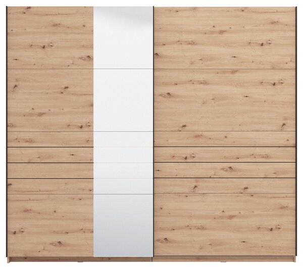 SKŘÍŇ S POSOUVACÍMI DVEŘMI, dub artisan, 245/217,5/61 cm Xora - Šatní skříně