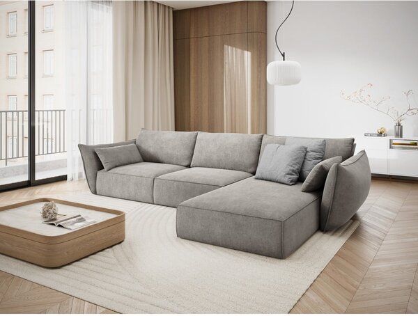 Světle šedá rohová pohovka (pravý roh) Vanda – Mazzini Sofas